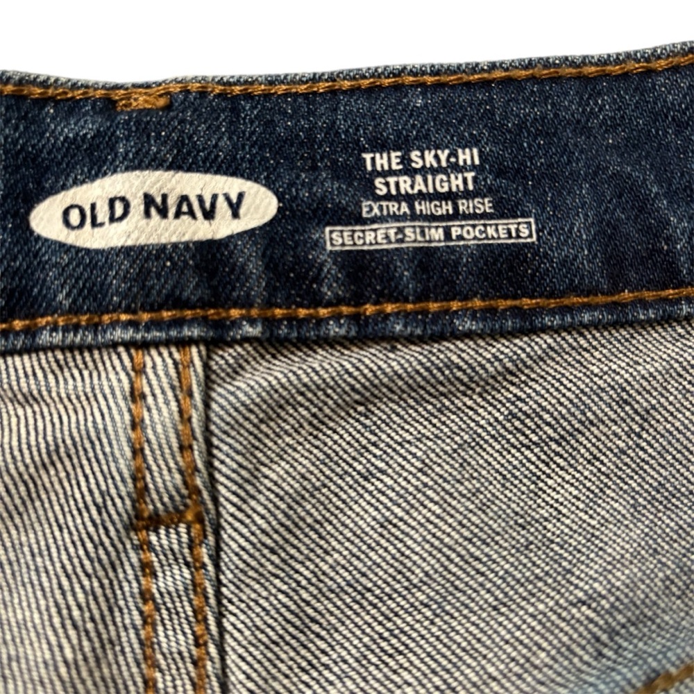 Old Navy Women's The Sky-Hi Straight Extra High Rise Jeans Size 8 - Picture 12 of 12